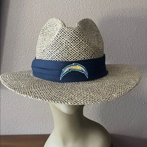Los Angeles Chargers NFL Woven Straw Hat with Blue Band